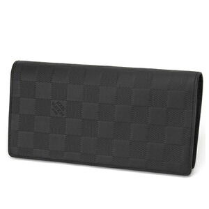 Louis Vuitton Damier Graphite Black Portefeuille Wallet Brazza Long